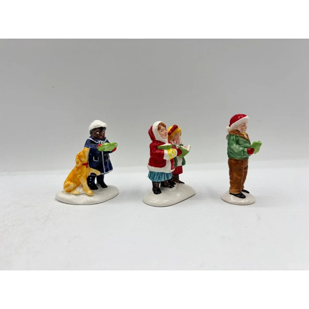 Department 56 1990 Original Snow Village Here We Come A'Caroling Set of 3 5161-6